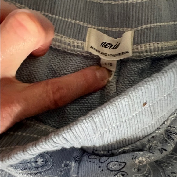 Aerie Light Blue Embroidered Pajama Set - Picture 5 of 8